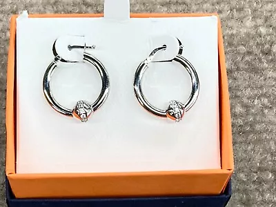 Cape Cod Silver Cubic Zirconia Hoop Earrings • $130