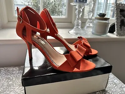 Miss KG~Caiden~Orange~Ankle Strap~Mid Heels~Size 6~In Box~Worn Once To Wedding • £11.50