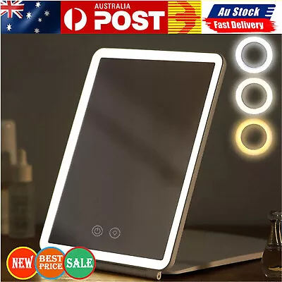 Travel Makeup Vanity Mirror-72 Led Lights Dimmable Touch Screen-Rechargeable AU • $19.90