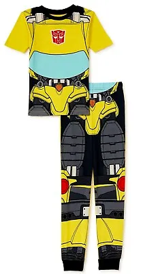 $22.41 • Buy Transformers Bumblebee Pajamas Pants T Shirt Sleep Set Boys Girl 4 5 6 7 8 10