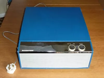 £60 • Buy Vintage Portable Record Player Marconiphone 4 Speed BSR Deck Fab Blue Colour GWO