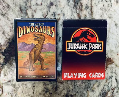 X2 DINOSAUR CARD LOT 1993 Jurassic Park Playing Cards Vintage Age Of Dino Toys • $17.09