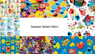 Sesame Street Licensed Prints 40 Designs Collection Cotton Fabric By The Yard • $13.95