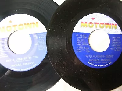 MICHAEL JACKSON Lot 2 Motown 7  45s With A Child's Heart Just Little Bit Of You • $5.95