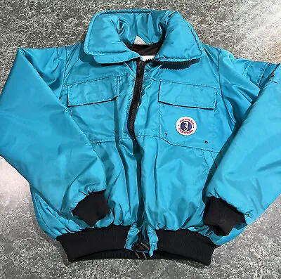 Mustang Survival Turquoise Flotation Bomber Jacket Size Large (42-46) **NWOT** • $209.97