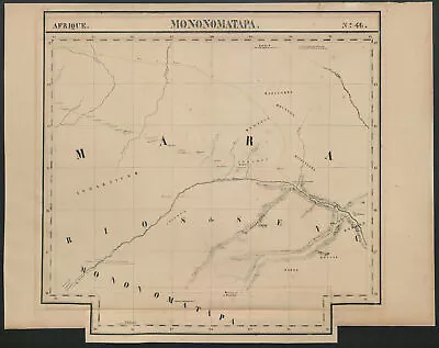 Afrique Mononomatapa 46 Zambezi Zambia Zimbabwe Mozambique VANDERMAELEN 1827 Map • £80