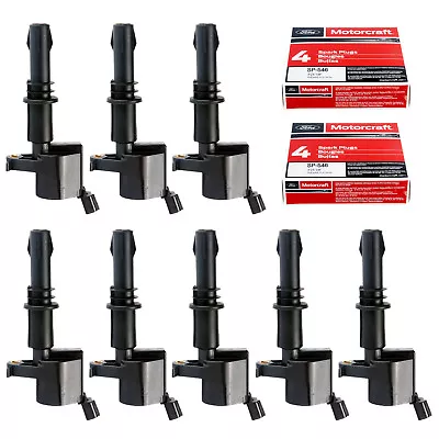 8 Ignition Coils DG511 & 8 Motorcraft Spark Plugs SP546 PZK14F FORD • $150.47