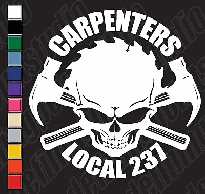 UNION CARPENTER SKULL HAMMERS Customizable NUMBER Vinyl Decal Sticker • $9.95