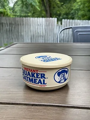 Vtg. 1988 Instant Quaker Oatmeal Plastic Bowl ~ It's The Right Thing To Do ~ • $14.99