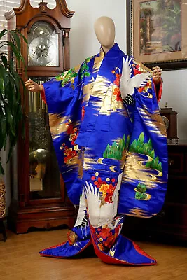 Dear Vanilla Japanese Silk Uchikake Wedding Kimono Women's Japan Made Vintage • $245