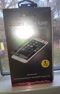 ZAGG~ Invisible Shield HD Glass Luxe For IPhone 6 & 6s Plus -  Rose Gold Finish • $8.69