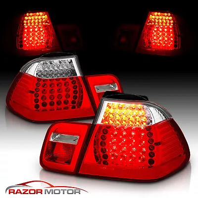 2002 2003 2004 2005 For BMW E46 320/325/330 Sedan Only Red LED Tail Lights Pair • $138.62