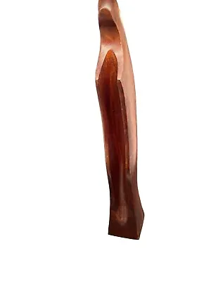 Vintage Modernist Abstract Carved Wood Sculpture Of Woman • $18