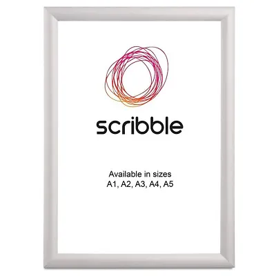 Scribble A3 Silver Snap Frame Poster Holder Display Retail Notice Board 25mm • £9.49