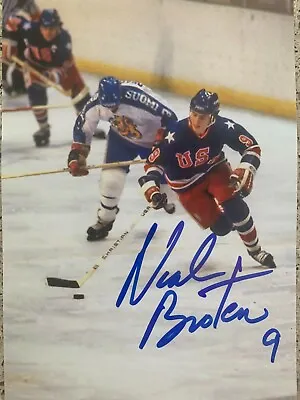 Neal Broten 1980 Usa Olympic Ice Hockey Miracle On Ice Signed Autographed 5x7 #2 • $45