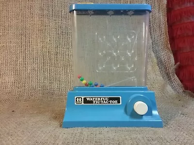 Tomy Wonderful Waterfuls Water Game Blue Tic Tac Toe 1976 VTG No Plug • $17.99