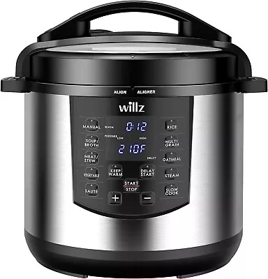 Willz WLPC06S110 6-in-1 Multi-Use Programmable Pressure Cooker 6 Qt • $49.99