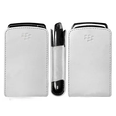 Blackberry Torch 9800 9810 Oem White Leather Slim Pocket Pouch Case Cover Sleeve • $7.28