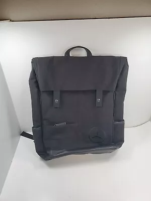 Mercedes Benz Backpack Black Canvas Laptop Black Logo • $42.90