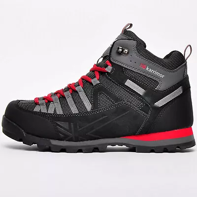 Karrimor Premium Spike Mid 3 Mens Waterproof Walking Hiking Trekking Boots Black • £42.49