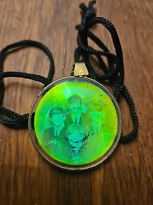 Early BEATLES Vintage Hologram 3D Pendent Necklace - Double Sided W/ Cord • £25