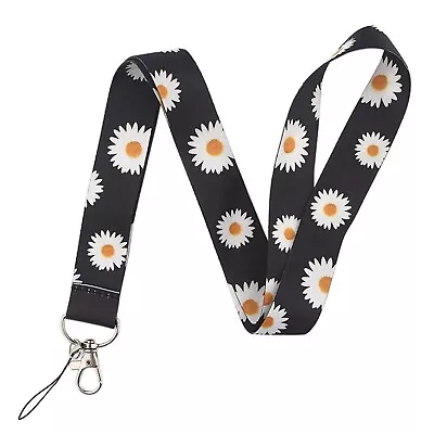 Daisy Flower Floral Lanyard Work Pass ID Holder Neck Strap Cord 17  Womens Gift • £3.95