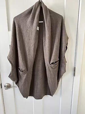 BODHI SWAG Brown Midweight Pocketed Made In USA Cocoon Cardigan (One Size) • $29.01