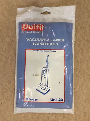 5x Vacuum Cleaner Bags Vintage Goblin 777 888 Unifit UNI-20 • £3.99