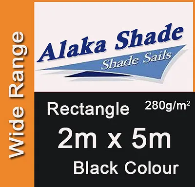 $89.90 • Buy Extra Heavy Duty Shade Sail Black Rectangle 2m X 5m, 2x5m, 2 By 5m, 2 X 5m 2mx5m