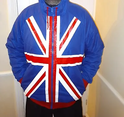 Nike Union Jack Xl Windbreaker Full Zipped Vintage Rare Red White Blue • £90