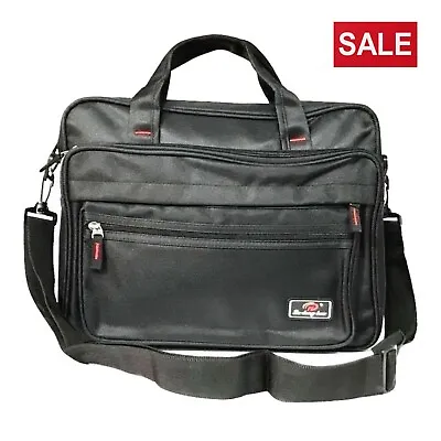 Work Document Laptop Messenger Shoulder Bag Briefcase Work Travel Office Zipped • £10