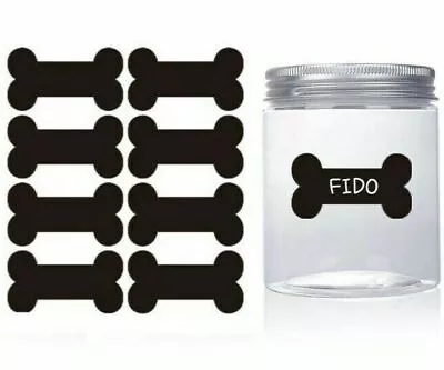£1.99 • Buy Chalkboard Bone Dog Chalk Board Stickers Craft Kitchen Jar Labels Tags Black