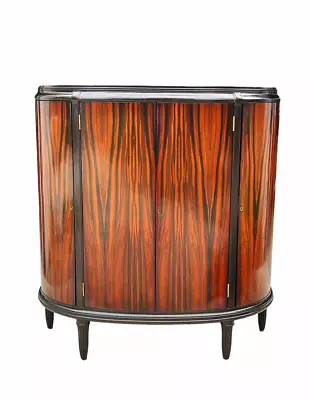 Dessin Fournir Aline Demilune Cabinet Mahogany & Macassar  MSRP  Over $15K • $4900