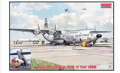 Roden Douglas C-133A  Aircraft W/PGM-17  Thor (IRBM) In 1/144 336  ST • $35.69