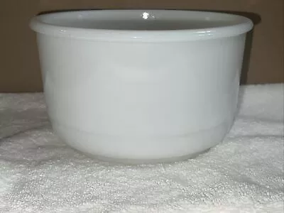 Small Vintage Milk Glass Mixing Bowl For Stand Mixer Thick Rim Cylindrical 6.5  • $6.99