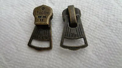 One Antique Brass #8 Talon Heavy Duty Large Bell Tab Slider For Metal Zippers • $3.71