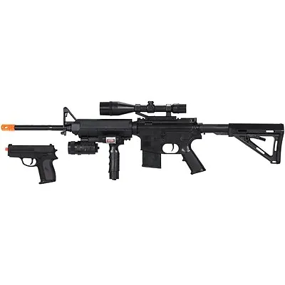 AIRSOFT SPRING M4 SPECIAL OPS TACTICAL SNIPER RIFLE GUN W/ PISTOL LASER LIGHT BB • $25.95