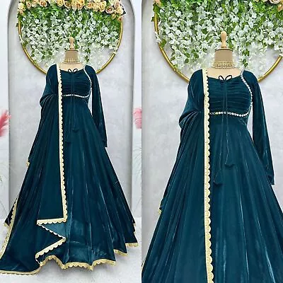 Velvetsalwar Kameez Wedding Designe Bollywood Indian Pakistani Party Wear Dress • £59.99