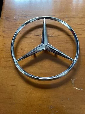 Mercedes Star 4 1/2  Chrome Metal Emblem Badge Genuine Original Logo Vintage • $10