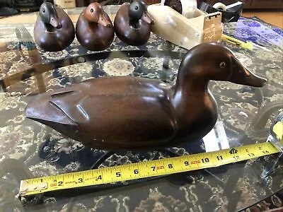 WOODEN WoodDuck DECOY 14” LONG By COUNTRY LURES EMPORIUM Maine Hand Carved • $22