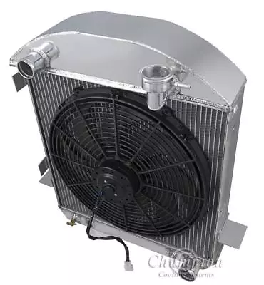 3 Row WR Champion Radiator 16  Fan For 1917-1927 Ford T-Bucket Chevy Config • $311.53