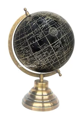 Educational/antique Globe With Brass Antique Arc And Base/world Globe Gift Item • $166.43