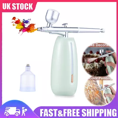 Airbrush Compressor Kit Handheld Dual Action -Brush Paint Nail Art 0.3MM • £19.94