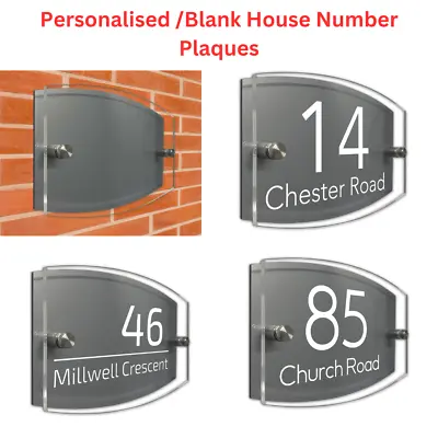 House Numbers Plaques Signs Street Name Door Number Personalised Plaque • £2.99