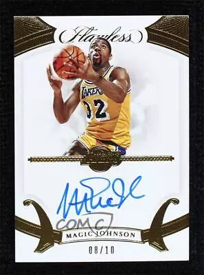 2019-20 Panini Flawless Flawless Auto Gold /10 Magic Johnson #FA-MJN Auto HOF • $689.98