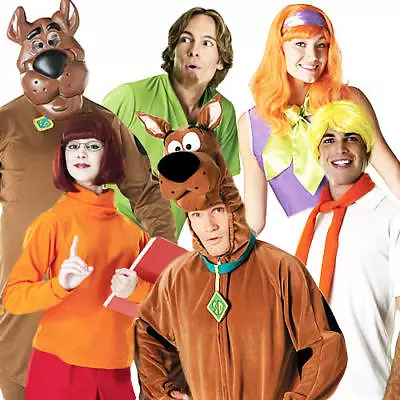 Licensed Scooby Doo Halloween Fancy Dress 80s Mens Ladies Adults Costume Outfits • £38.99