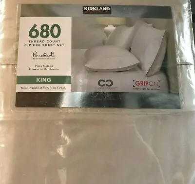 Kirkland Signature 680 Thread Count 6-piece Sheet Set King Oatmeal  • $59