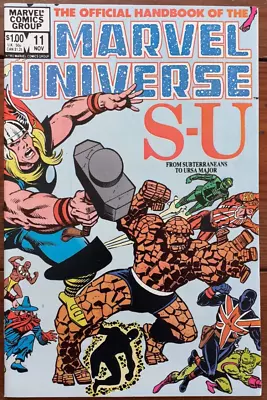 The Official Handbook Of The Marvel Universe 11 Vol. 1 November 1983 Vf • £4.99