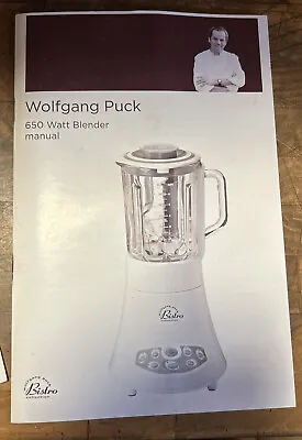 Wolfgang Puck 650 Watt Blender Model Bbl00650 • $120