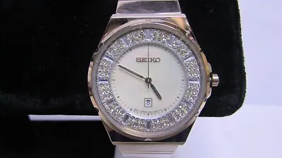 Seiko Core Matrix Crystals Mother Of Pearl Dial Gold Women's Watch SXDG14 • $159